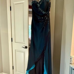 Riva Designs Black and Gold Gown